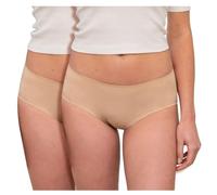 LIGNE V - Lot de 2 Culottes Menstruelles Invisibles sans Couture - Protection Lavable & Ecologique - Flux léger à Abondant - Absorbantes & Anti Fuite - Adolescentes & Femmes Grandes Tailles/Peau XS