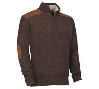Ligne Verney-Carron Pull Fox Zippe Homme Chasse Pull-over Longue Manche Marron Moyen