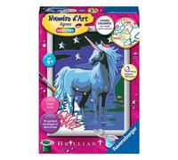 Lignes colorees - Numéro d'art - petit - licorne et étoiles Multicolore G