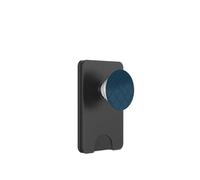 Lignes d'art blanches élégantes sur fond bleu PopSockets PopWallet pour MagSafe