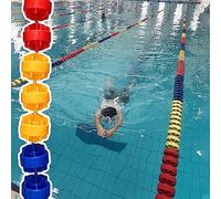 Lignes de Couloir de Piscine avec flotteurs, Lignes de flotteurs de 1 m/5 m/10 m, Ligne de Couloir de Course de Piscine, flotteurs de Corde de Piscine for diviser la Piscine 16 pi 18 pi