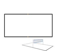 Lignes de limite de beach-volley - Lignes de extérieures bien visibles de 5,8 cm - Taille officielle : 26,3 x 52,6 m - Kit de marquage de terrain de sable avec ancre - Pour camping sur la plage