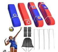Lignes de limite de volleyball - Système de la cour de l'entraînement, kit de configuration de jeu léger | Marqueurs sur le terrain avec sac de transport, équipement de volleyball professionnel pour l