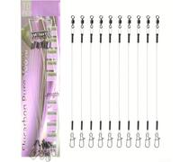 Lignes de pêche avec rouleau pivotant 10 pièces en fluorocarbone avec faible élasticité et haute résistance pour réussir la pêche (18 kg 40 cm)