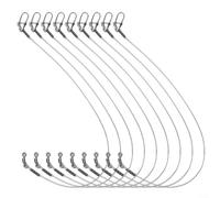 Lignes de pêche avec rouleau pivotant 10 pièces en fluorocarbone avec faible élasticité et haute résistance pour réussir la pêche (14 kg 30 cm)