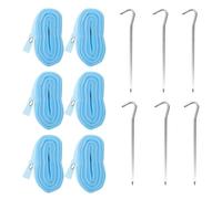 Lignes de Terrain de Beach-Volley Bleues, Kit Complet pour Sable | Nylon et Alliage D’aluminium, Piquets Renforcés et Enrouleur, Montage Rapide, Usage Club et Entraînement