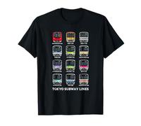 Lignes de Train de métro Tokyo Avant Marunouchi Ginza Hibiya Oedo T-Shirt
