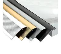 Lignes de transition en aluminium pour carreaux de tapis, rampe de transition Accueil Rampe d'entrée Réducteur facile à installer, pour différence de hauteur 1-4 cm (blanc, L115 x L10 cm)