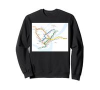 Lignes de Transport en commun de Montréal | Travel Art Canada Sweatshirt