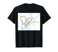 Lignes de Transport en commun de Montréal | Travel Art Canada T-Shirt