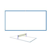Lignes de volley-ball de sable - Marqueurs de volleyball pour - Accessoires de sport portables | Marqueur de court de tennis, jeu simple, double jeu, équipement de court de tennis