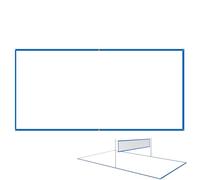 Lignes de Volleyball de Plage - Ensemble de Cordes de délimitation de Terrain extérieur 16 x 8 m | Système de marquage de Terrain Haute visibilité 1200g, Conception résistante aux intempéries