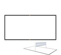 Lignes de volleyball de plage - Ensemble de lignes de limite de terrain haute résistance avec marquages de 2 pouces haute visibilité, lignes de séparation réutilisables pour et gazon | Equipamient