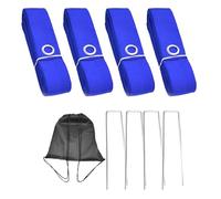 Lignes de volleyball de plage - Kit de marquage des limites de terrain extérieur réglable | Ensemble de ligne portable en polyester pour pelouse | Entraînement, compétition, jeu dans le jardin pour la
