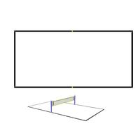 Lignes de volleyball de plage, marqueurs de séparation robustes, équipement de sport portable, accessoires de terrain d'extérieur réutilisables pour l'entraînement quotidien, la pratique, les jeux de