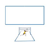 Lignes de Volleyball pour Gazon - Délimitation De Terrain De Volleyball sur Pelouse - Jeu de Cordes avec Marquage Visible pour Parc Pique-Nique Plage Extérieur