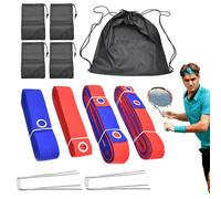 Lignes de volleyball pour pelouse | Kit de lignes de bordure d'extérieur pour sable | Accessoires d'entraînement pliables pour terrain de sport, parc, jardin, prairie et lac