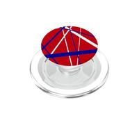 Lignes diagonales Bleu foncé audacieuses Accents Blancs PopSockets PopGrip pour MagSafe