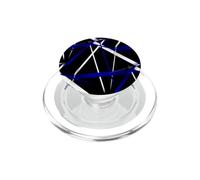 Lignes diagonales Bleu Roi audacieuses avec Accents Blancs PopSockets PopGrip pour MagSafe