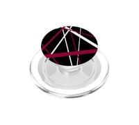 Lignes diagonales Grasses Magenta-Rose Accents Blancs PopSockets PopGrip pour MagSafe