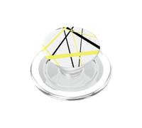 Lignes diagonales Jaune pâle avec Accents Noirs PopSockets PopGrip pour MagSafe