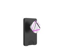 Lignes diagonales Lilas-Rose avec Accents Noirs PopSockets PopWallet pour MagSafe