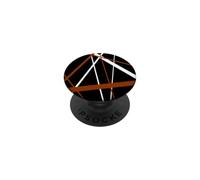 Lignes diagonales Orange brûlé avec Accents Blancs PopSockets PopGrip Adhésif