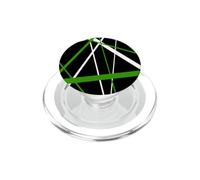 Lignes diagonales Vertes audacieuses avec Accents Blancs PopSockets PopGrip pour MagSafe
