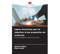 Lignes directrices pour la rédaction d'une proposition de recherche