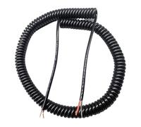 Lignes électriques en Spirale, Cordon d'alimentation en cuivre à 2 cœurs, 1,5 mm2, Fil à Ressort Extensible (1,25-3,75) M(Stretch 2.5 Meters)