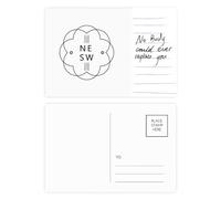 Lignes Fleurs Pure Art Déco Carte Postale Mode Personnes Importantes Anniversaire