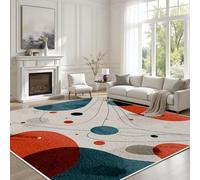 Lignes Géométrique Irrégulières Abstrait Tapis Salon Moderne 60x90cm Tapis Antidérapant à Poil Ras, Géométrique Peinte Rug Ne Perde Pas de Peluches, Facile à Entretenir Moquette Chambre