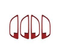 Lignes Intérieures Pour BMW Série 5 F10 2011-2017 Intérieur En Fibre De Carbone Poignée De Porte Intérieure De Voiture Cadre Décoratif Garniture Couverture Autocollants(Rood)