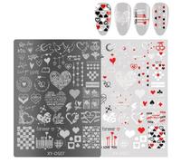 Lignes Nail Art Stamping Template Fleurs Manucure Outil French Tip Stamping Plaques Nail Art Stamp Tool