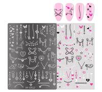 Lignes Nail Art Stamping Template Fleurs Manucure Outil French Tip Stamping Plaques Nail Art Stamp Tool