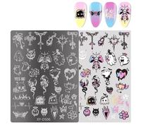 Lignes Nails Art Stamping Modèle De Fleurs Modèle Manucure Outil Pointe Française Plaques Pointe D'art Outil Fleurs Manucure Française Images