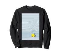 Lignes optiques Canard en Caoutchouc | Rayures Bleues minimales esthétiques Sweatshirt