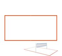 Lignes professionnelles de beach volleyball - Kit de marquage de terrain de volley-ball - Lignes de division robustes - Accessoires de jeu d'extérieur possibles, équipement de tennis pour une