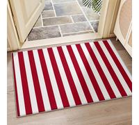 Lignes Rouges Tapis 120x180 cm Style Moderne Moquette Antiderapant à Poils Courts Tapis 3D Lavable en Machine Convient aux Chambres d'enfants Cuisines et Salons a-2803