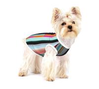 Lignes verticales irrégulières Petit gilet en coton pour chien - Respirant, confortable, élégant pour animaux de compagnie