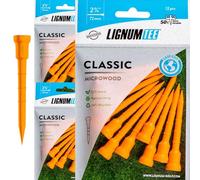 LIGNUM Lot de 50 tees de golf en microbois plus durables de 72 mm / tees de golf réglables / fibre de bois innovante et adhésifs naturels / tees de golf 2 3/4, tees de golf, tees de golf / 36 pièces