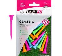 LIGNUM Parfait pour les hybrides et les fers, 50 tees de golf courts en microbois plus durables de 53 mm - Fibre de bois innovante/tees courts, tees de golf de 2,125 pouces, petits tees de golf / 16