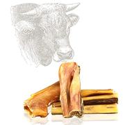 Ligo Natural Snack Barf viande séchée 100% peau de tête de boeuf séchée pour chiens de haute qualité, sans conservateurs et ogm. 5 pièces (boeuf, cuir 12CM)