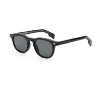 LIGOES Lunettes de soleil carrées femmes hommes lunettes de soleil rétro monture CP temple temple UV400 lunettes, Noir
