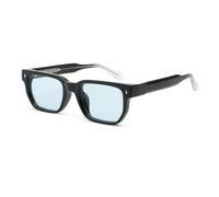 LIGOES Lunettes de soleil carrées pour hommes femmes CP cadre lunettes de soleil mode lunettes de soleil unisexe UV400 lunettes, Noir avec bleu
