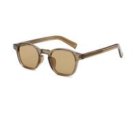 LIGOES Lunettes de soleil carrées pour hommes femmes mode lunettes de soleil UV400 lunettes CP cadre lunettes, Marron/vert