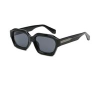 LIGOES Lunettes de soleil mode pour hommes femmes lunettes irrégulières monture CP lunettes de soleil classiques UV400 lunettes de soleil, Noir