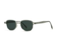 LIGOES Lunettes de soleil rectangulaires pour hommes et femmes Lunettes rétro Lunettes carrées avec UV400, vert