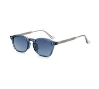 LIGOES Lunettes de soleil rétro pour hommes et femmes Cadre carré Lunettes de soleil avec cadre CP UV400 Lunettes tendance, bleu