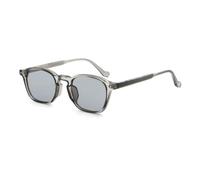 LIGOES Lunettes de soleil rétro pour hommes et femmes Cadre carré Lunettes de soleil avec cadre CP UV400 Lunettes tendance, gris